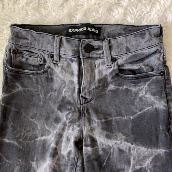 Express black grey jeans denim women’s size 2 - Picture 2 of 9